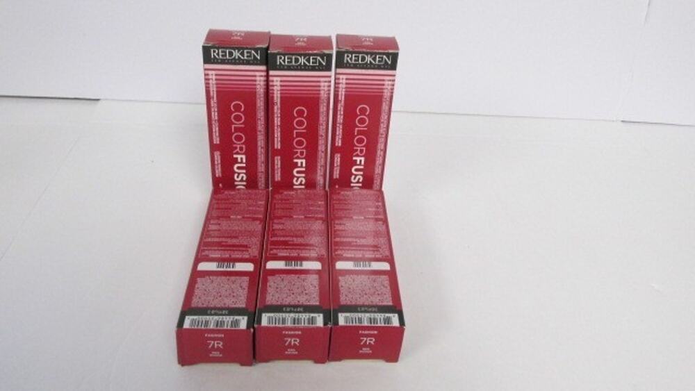 6 REDKEN Color Fusion Advanced Performance Hair Color Cream 2.1 oz 7R Red Rouge